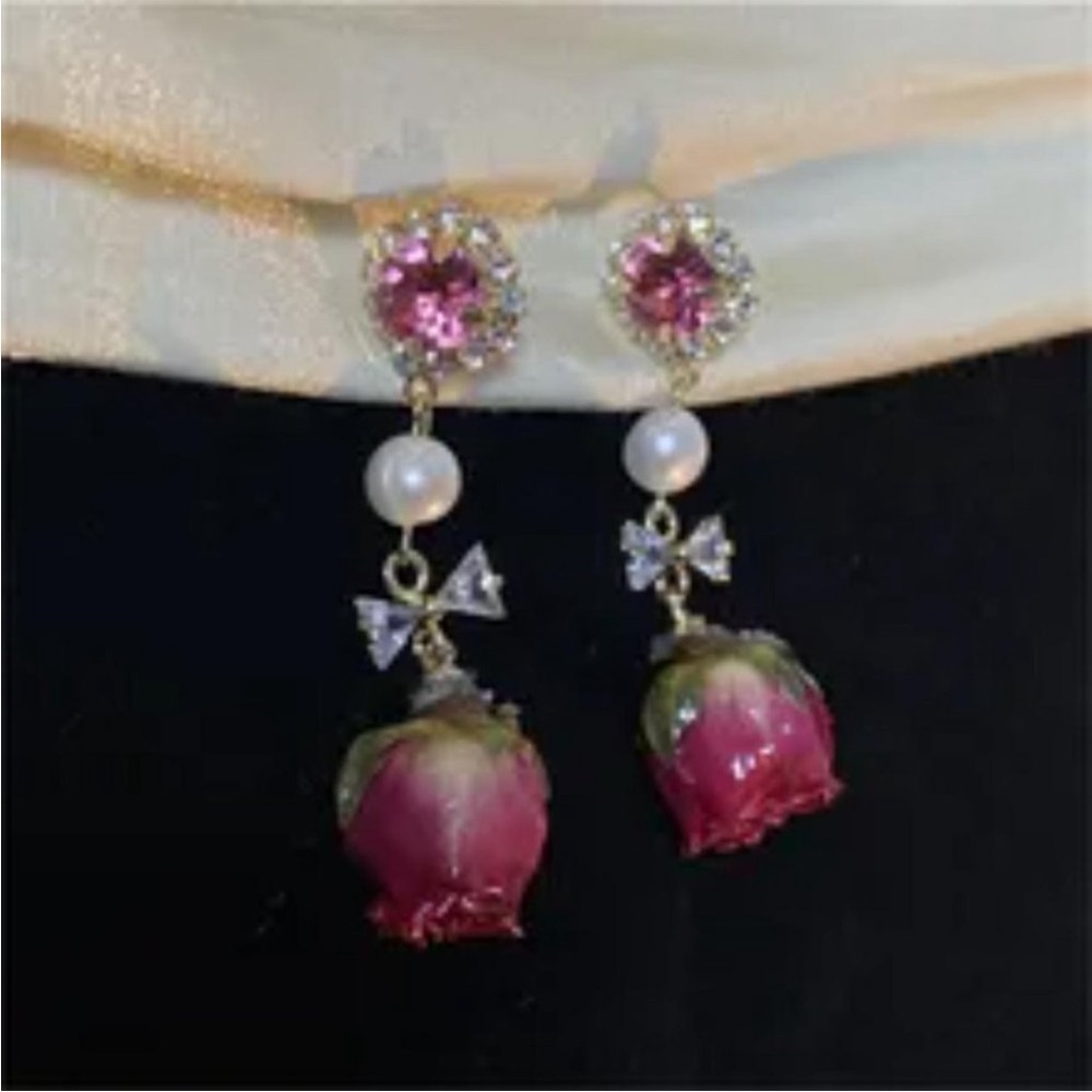 ASOS Vintage style rose bud earrings